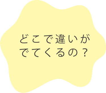 どこで違いがでてくるの？